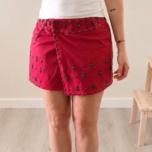 3.1 Phillip Lim Mini Skirt with Studs like new, size S, red