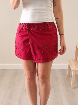 3.1 Phillip Lim Mini Skirt with Studs like new, size S, red