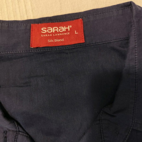Sarah Lawrence linen shirt blue size large like new