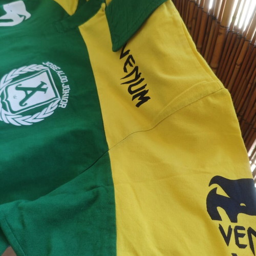 Venum Jose Aldo Junior cotton polo shirt like new, green and yellow, size L