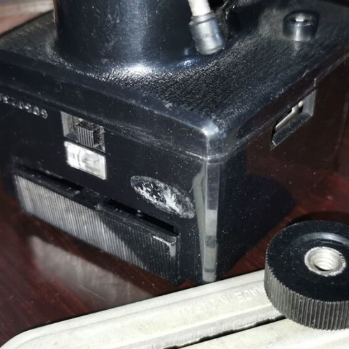 Kako Elite L vintage flash grip used with case and support bracket