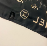 Authentic Chanel Paris scarf like new, black