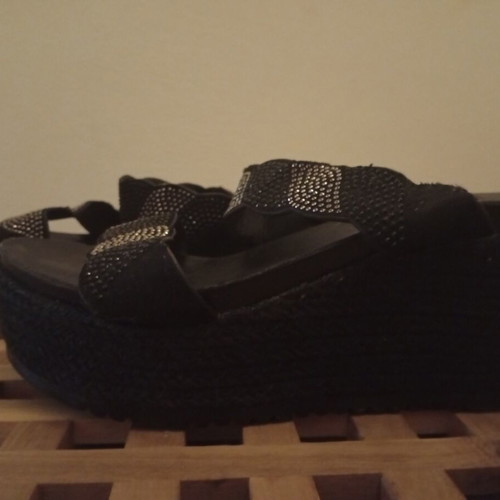 Vintage women's platform sandals flatform size 36 black like new