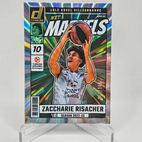 Panini Donruss Euroleague Zaccharie Risacher Net Marvels Silver Laser card like new