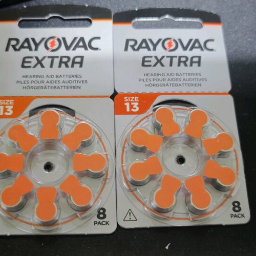Hearing aid batteries new size 13, 16 pieces