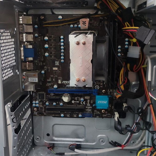 Pc FM2+ set MSI A88XM E35 A8 7600 4GB RAM 450W PSU CPU cooler like new