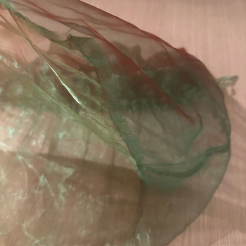 Transparent tulle pouch