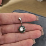 Navel piercing used, does not tarnish