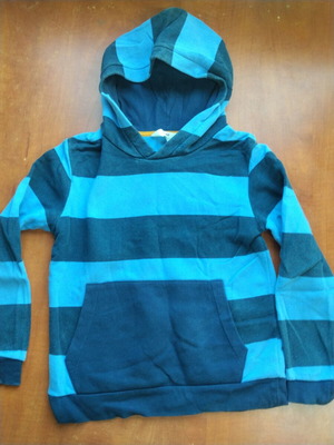 H&M hoodie sweatshirt used, blue, size 10 years