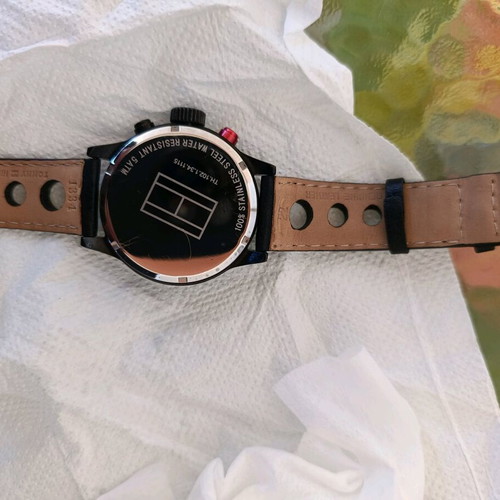 Tommy Hilfiger chronograph watch like new, black and white