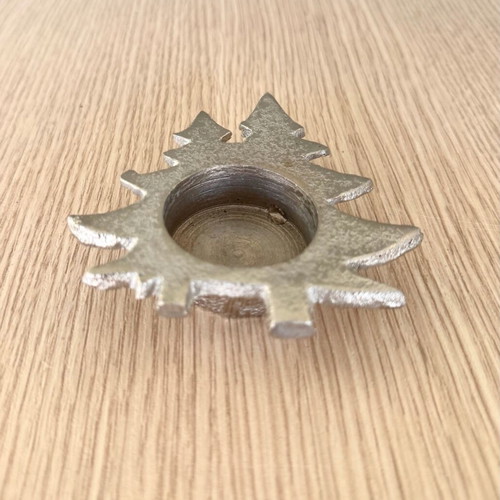Decorative Metal Tealight Set "Fir Tree" Rustic Style, new