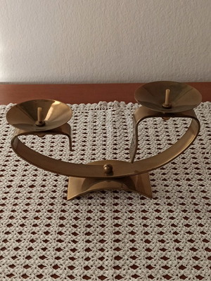 Brass 2-Position Vintage Russian Candlestick like new