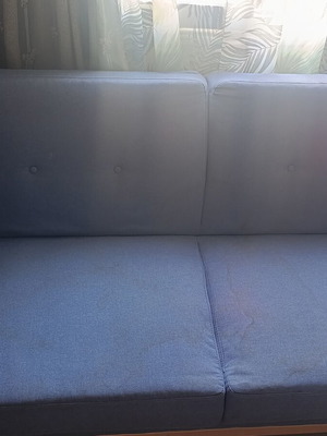 Sofa bed blue used with reversible armrest 1.60m