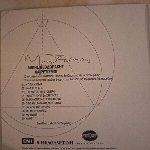 Χαιρετισμοί CD by Mikis Theodorakis with Dimitra Galani like new