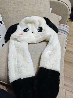 Winter hat for girl, new, black and white, sizes L and XL