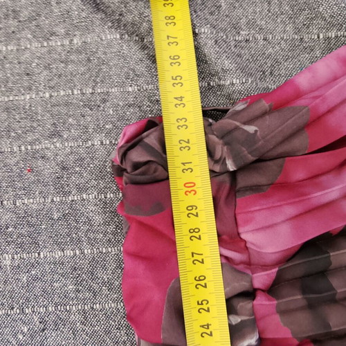 Celestino pleated maxi skirt, floral fuchsia and black, size L