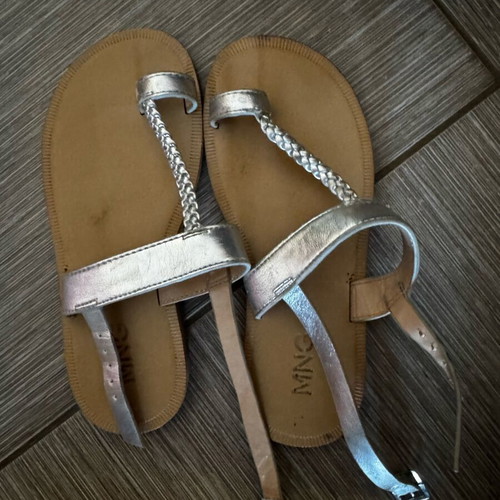 MNG children's sandals used, size 32, silver