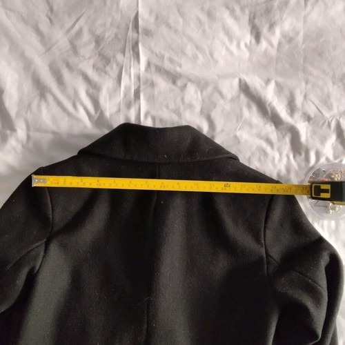 Zara black wool coat like new, size S