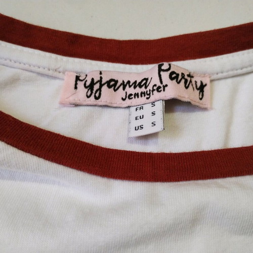 T-shirt Jennyfer Small new, white, burgundy, black