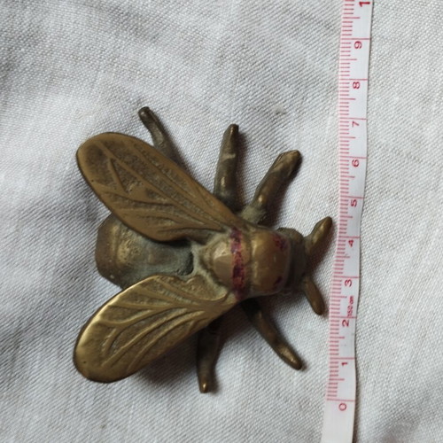 Brass paperweight shaped like an insect vintage