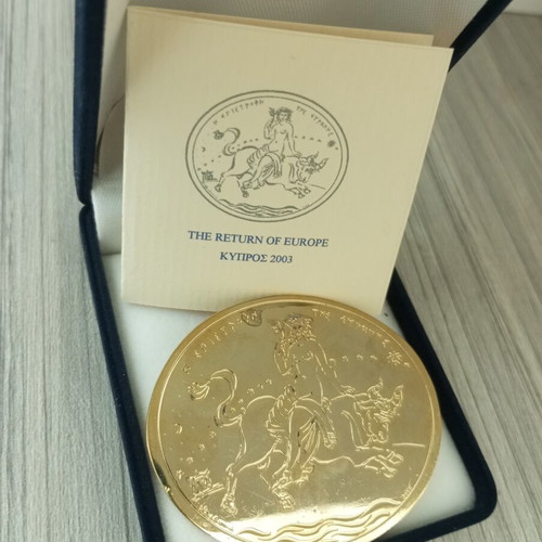 Talaganis brooch The Return of Europe, gold-plated collectible