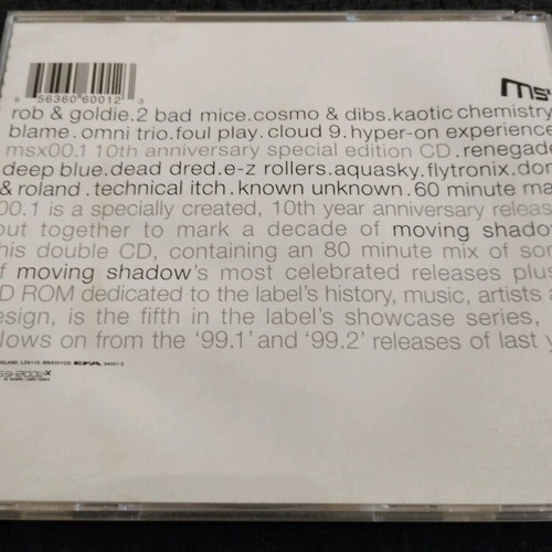 Va Moving Shadow 10th Anniversary Special Edition 2CD album used, electronic