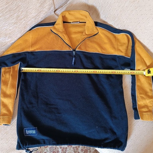 A Deep fleece sweatshirt, black and yellow, size M