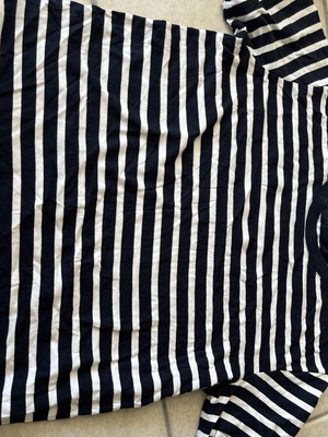 H&M blouse used, size M, black and white stripes