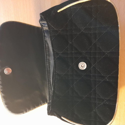 Dior velvet toiletry bag new black with gold trim