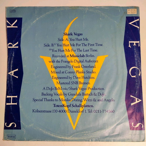 Shark Vegas You Hurt Me vinyl used, electronic music