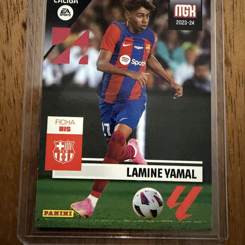 Lamine Yamal 23 Panini Megacracks #108 BIS Rookie RC Barcelona PSA 10 Candidate card