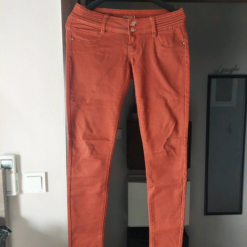 Low-rise pants used, brown, size M