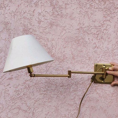 Høvik LUS brass swing wall lamp used