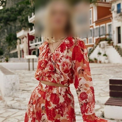 Floral shorts new from silk touch muslin red