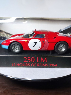 Hotwheels Elite Ferrari 250 LM 12 Hours Of Reims 1964 Metal Model 1:18 New