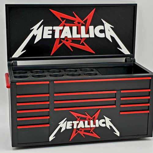 Metallica organizer pen holder pencil