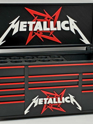 Metallica organizer pen holder pencil