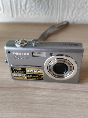 Pentax Optio T20 compact digital camera used with 7MP sensor and 3-inch touch screen