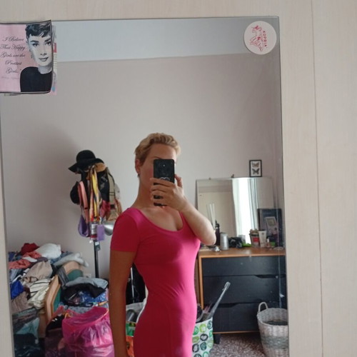 Pink mini dress