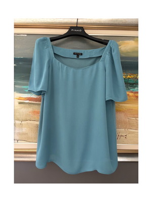 Massimo Dutti top turquoise, like new, size Small