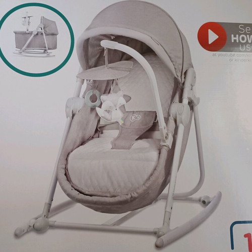 Kinderkraft Unimo 5 in 1 baby recliner like new, stone gray