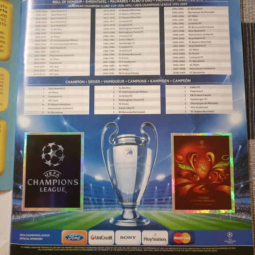 Panini UEFA Champions League 2009-2010 sticker album like new, complete