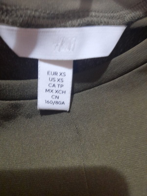 H&M long-sleeve blouse new, brown, size XS