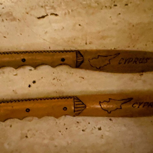 Traditional decorative Cyprus knives set of 2 new