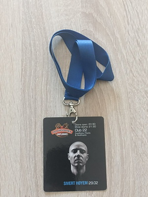Guest pass Sivert Hoyem unplugged concert Club22 29/02/2008 like new