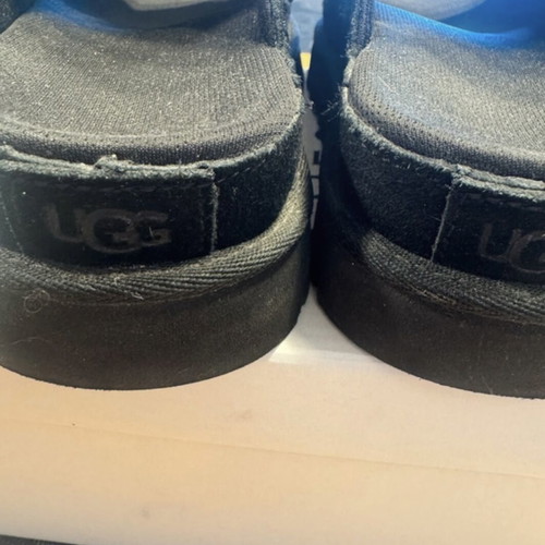Ugg platform slippers black like new
