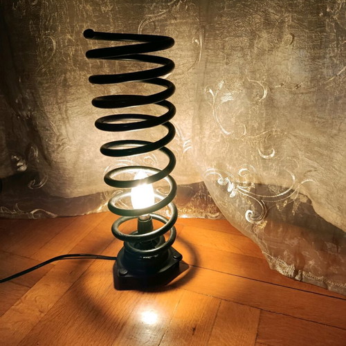 Handmade table lamp made of steel made to order