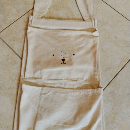H&M Home Cotton Wall Storage Organizer with Cat Design, Like New