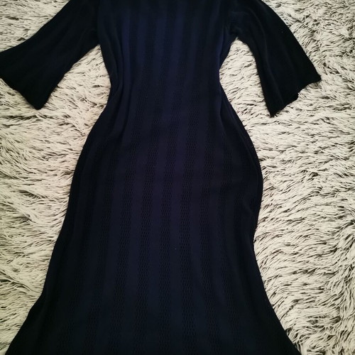 Lussile women's blue knitted dress like new with side slits
