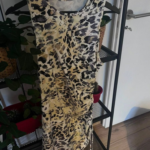 Animal Print Dress Size M New, Yellow